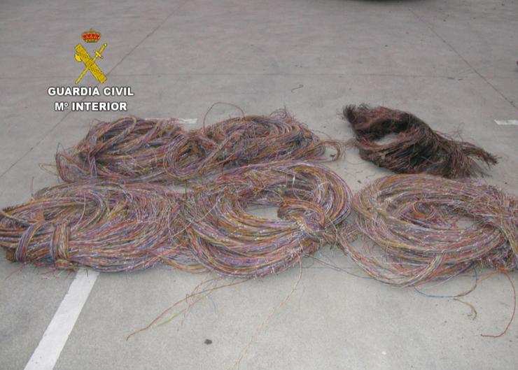 Cable extraído nunha ducia de municipios da provincia de Pontevedra.. GARDA CIVIL 