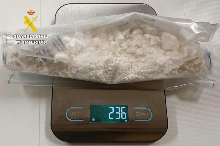 Cocaína intervida en Cariño pola Garda Civil. GARDA CIVIL / Europa Press