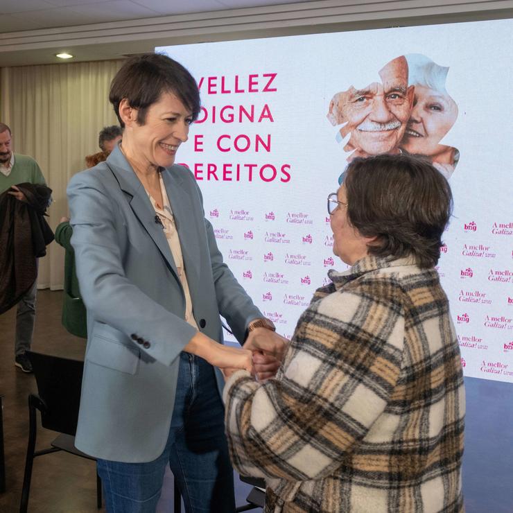 A candidata do BNG á Xunta, Ana Pontón, propón un modelo público de atención á vellez no fogar. BNG / Europa Press