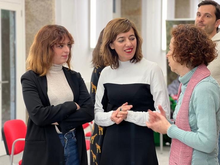 Elizabeth Duval, Marta Lois e Marilar Aleixandre, antes do acto LGTBI / Europa Press