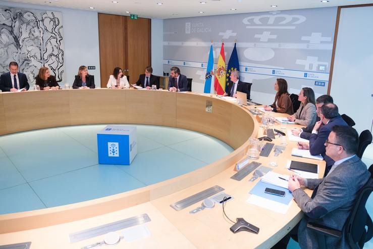Alfonso Rueda preside a reunión do Consello da Xunta do 8 de febreiro de 2024.. XUNTA / Europa Press