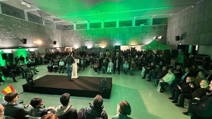 O presidente de Vox, Santiago Abascal, nun mitin en Ourense / VOX