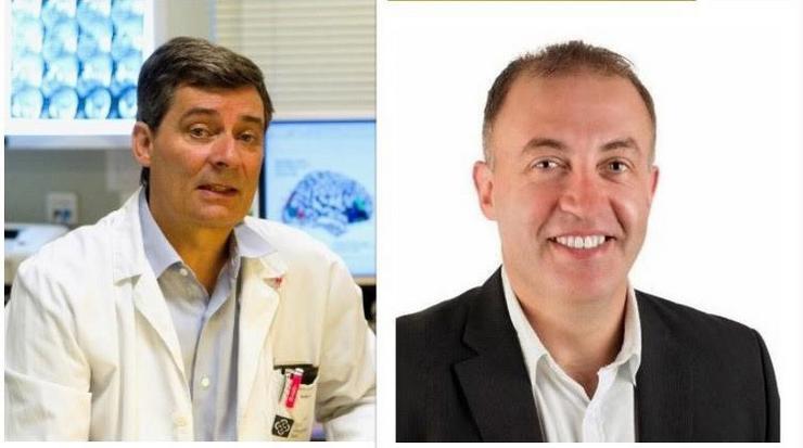 Os doutores José Prieto e Roberto Agís, investigadores do Instituto de Investigación Sanitaria de Santiago (IDIS) que participaron no estudo 