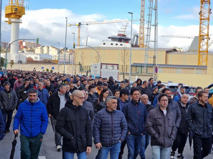 Imaxe da manifestación de traballadores do metal /  PEDRO DAVILA-EUROPA PRESS 