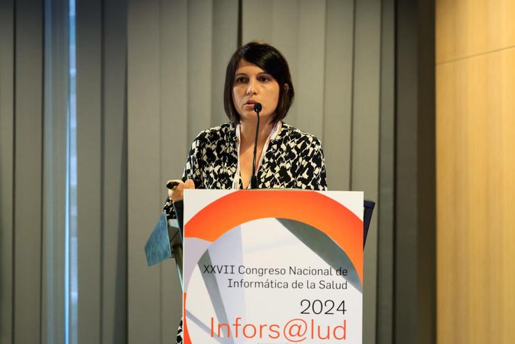 A responsable de Cardiología do CHUF, Raquel Marzoa, no XXVII Congreso Nacional de Informática na Saúde 