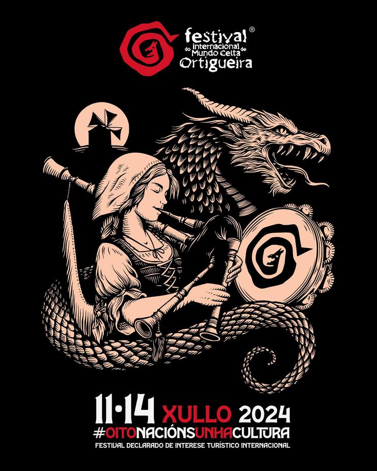 Cartel Festival de Ortigueira 2024. Fonte: Dpto Comunicación do festival.