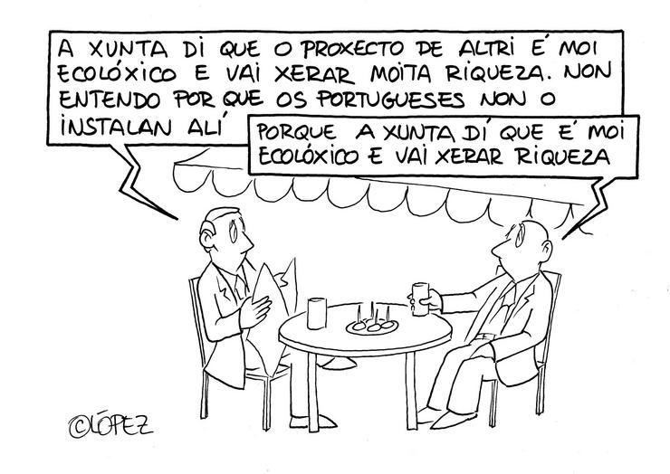 A viñeta de López - Altri ecolóxico segundo a Xunta