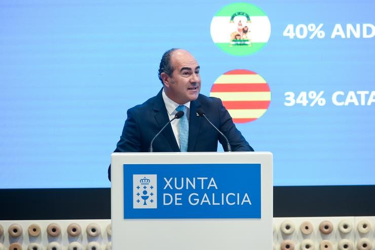 Arquivo - O presidente do Clúster de Turismo de Galicia, Cesáreo Pardal, durante a súa intervención na rolda de prensa do estand de Galicia na primeira xornada da Feira Internacional de Turismo, FITUR 2024, en IFEMA Madrid, a 24 de xaneiro de 2024,. Gustavo Valente - Europa Press - Arquivo / Europa Press