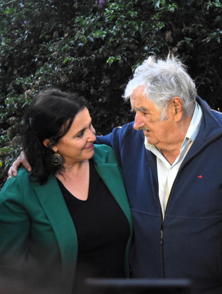 A eurodeputada do BNG, Ana Miranda, co expresidente de Uruguai Pepe Mujica.. BNG / Europa Press