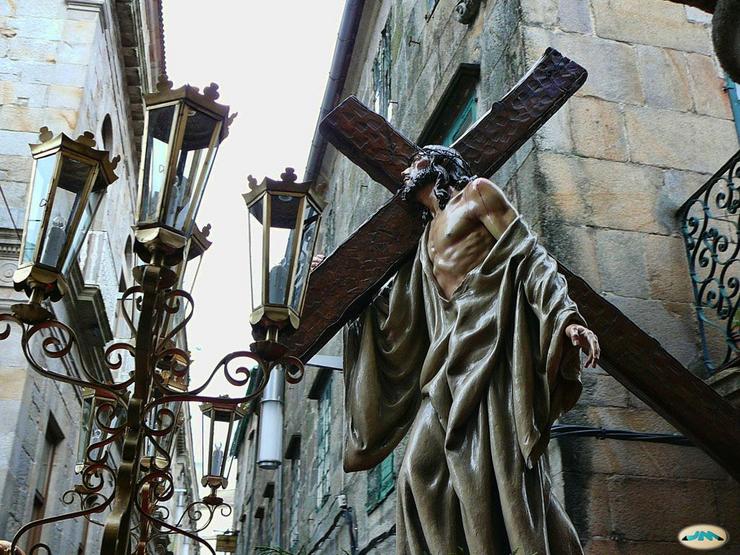 Imaxe nunha procesión da Semana Santa de Pontevedra 
