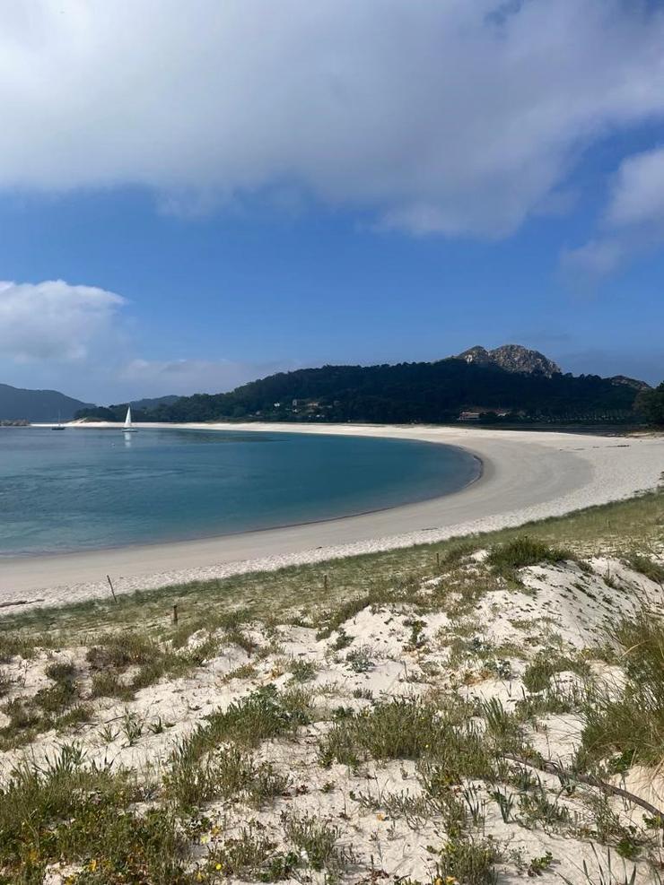 Praia de Rodas nas Illas Cíes do Parque Nacional Marítimo Terrestre das Illas Atlánticas de Galicia 