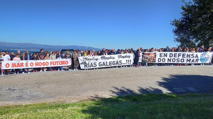 Protesta dos Mariscadores de Carril. MARISCADORES DE CARRIL / Europa Press