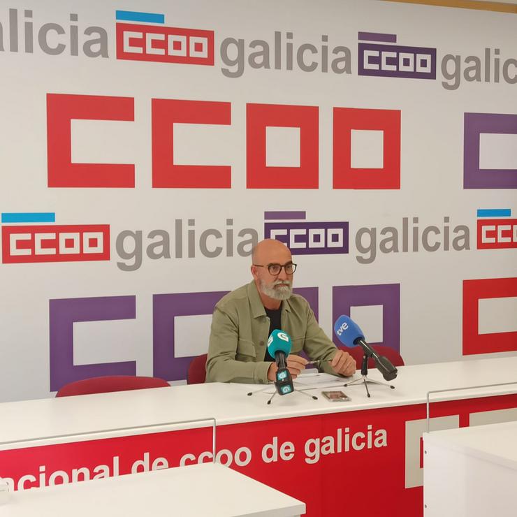 O secretario de Saúde Laboral de CC.OO. de Galicia, Armando Iglesias 