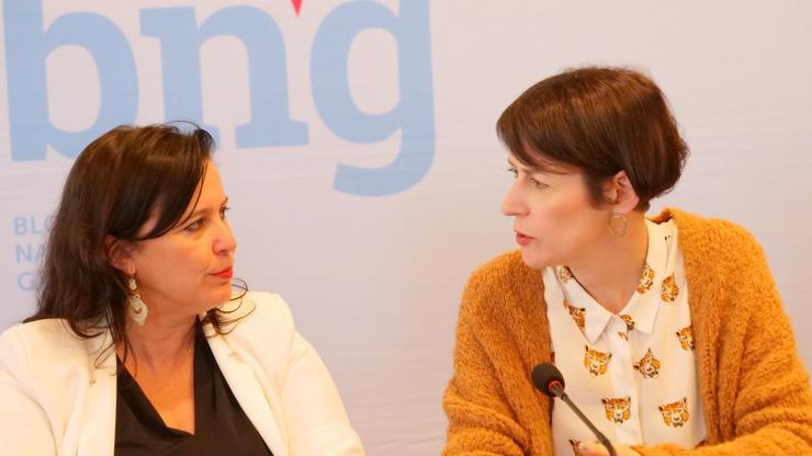 A portavoz nacional do BNG, Ana Pontón, e a eurodeputada Ana Miranda. BNG / Europa Press