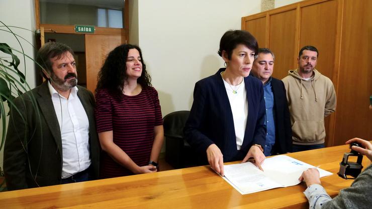 A portavoz do BNG, Ana Pontón, presenta as primeiras iniciativas da lexislatura 
