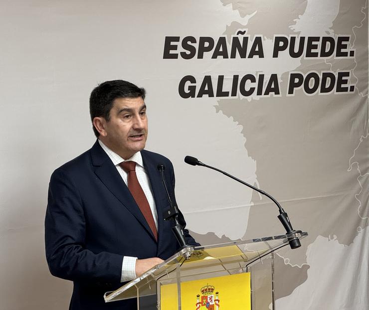 O delegado do Goberno en Galicia, Pedro Blanco, en rolda de prensa na Coruña. DELEGACIÓN DO GOBERNO 