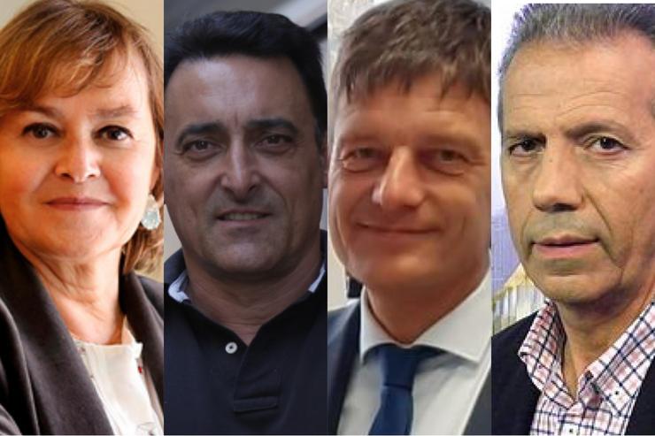 Os gañadores dos premios Nécora 2024: Rosa Ana Morán como fiscala xefa antidroga da Audiencia Nacional, José Abreu representando á Udyco de Pontevedra, Sjoerd Top do MAOC e Ramón Gómez de Proxecto Home / GC