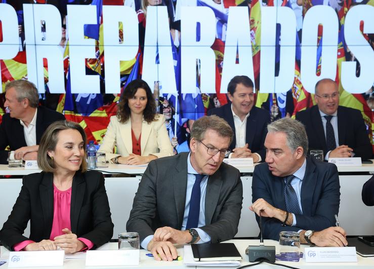 Reunión da Xunta Directiva Nacional do PP, na sede do PP na rúa Xénova, a 2 de abril de 2024, en Madrid. D. Marta Fernández Xara - Europa Press 