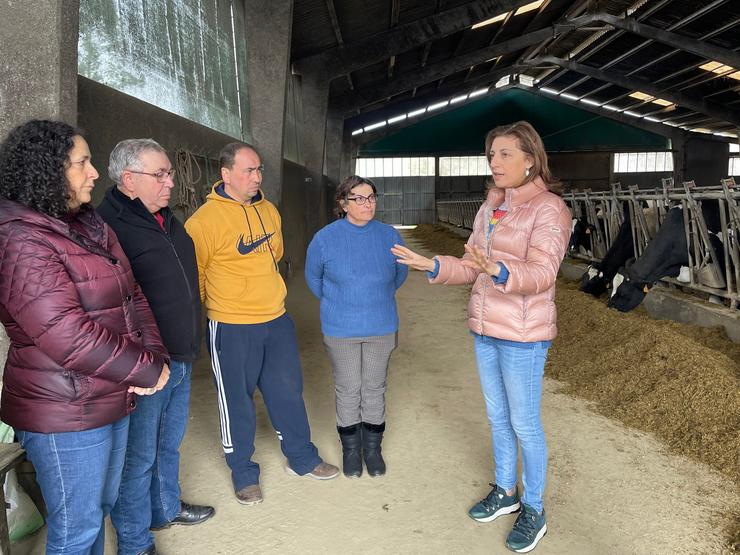 A vicepresidenta segunda en funcións, Ángeles Vázquez, visita unha explotación na Pastoriza (Lugo). XUNTA / Europa Press