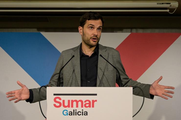 O portavoz de Sumar Galicia, Paulo Carlos López,  