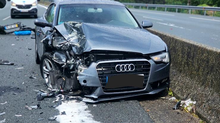 Accidente na AP-9 por unha forte sarabiada o 1 de maio de 2024 