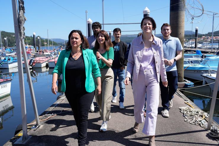 Pontón e Miranda participan nun acto en Noia.. BNG 