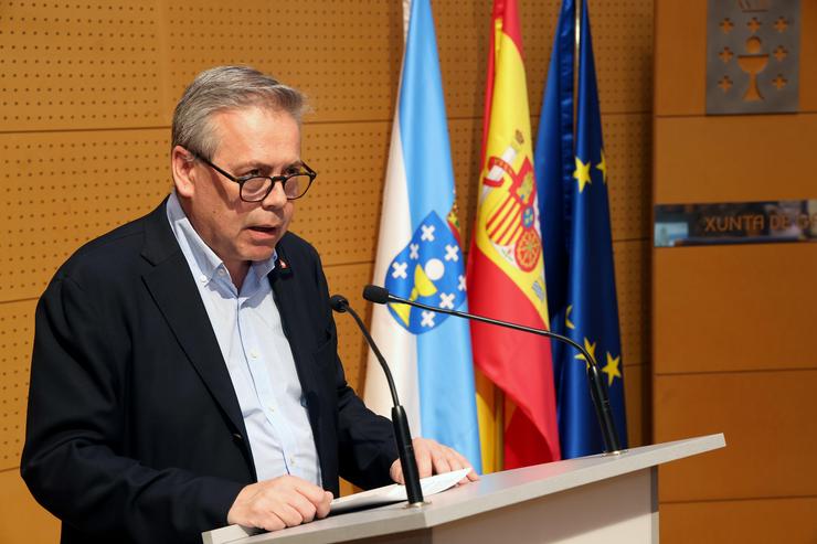 O conselleiro de Sanidade, Antonio Gómez Caamaño, na xornada 'Afondando na Estratexia Galega de Saúde Comunitaria de Atención Primaria'.. XUNTA 