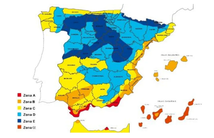 Mapa Zonas Climáticas