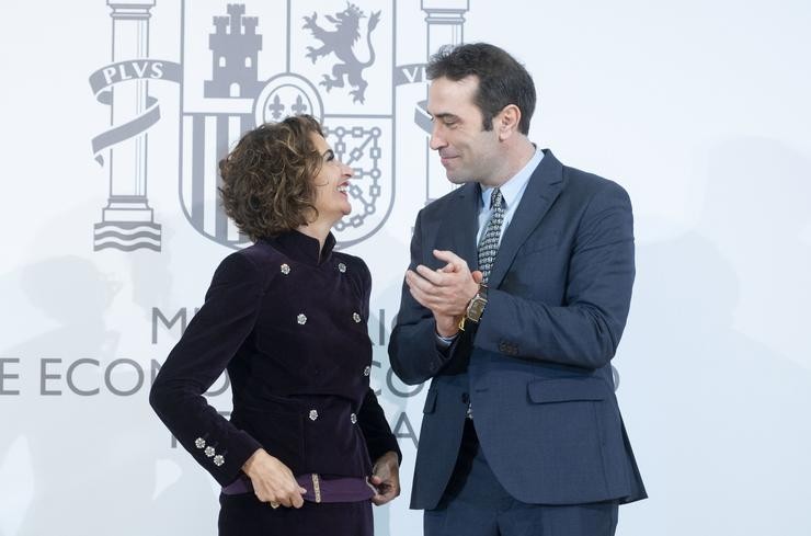 A nova vicepresidenta primeira e ministra de Facenda, María Jesús Montero, e o ministro de Economía, Comercio e Empresa, Carlos Cuerpo /  Alberto Ortega - Europa Press 