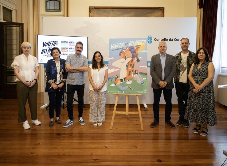 A alcaldesa da Coruña, Inés Rey, na presentación de Viñetas desde o Atlántico 2024 / VANESSA RÁBADE