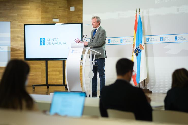 Alfonso Rueda na rolda de prensa / XUNTA