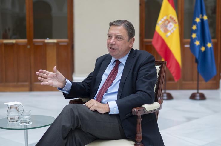 O ministro de Agricultura, Pesca e Alimentación, Luís Planas, durante unha entrevista con Europa Press, no Ministerio de Agricultura, a 6 de setembro de 2024, en Madrid (España). Planas é un inspector de traballo e político español que actualmente é. Alberto Ortega - Europa Press / Europa Press