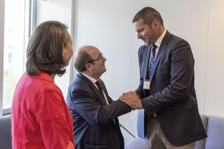 O conselleiro de Cultura, Lingua e Xuventude, José López Campos, co embaixador de España ante a Unesco, Miguel Iceta / XUNTA