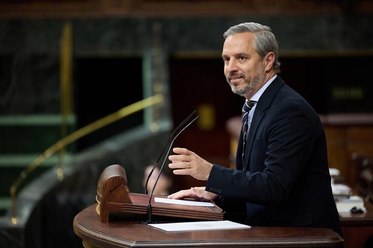 Arquivo - O deputado do PP Juan Bravo Baena no Congreso dos Deputados, a 9 de abril de 2024, en Madrid (España).. Jesús Hellín - Europa Press - Arquivo / Europa Press