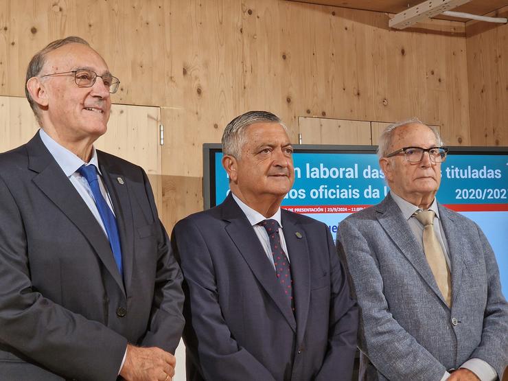 Reigosa, Pedrosa e Espada durante a presentación.. PEDRO DAVILA-EUROPA PRESS / Europa Press