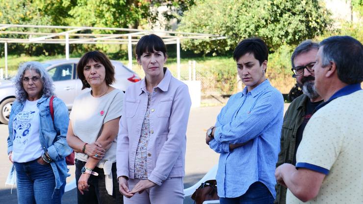 A portavoz nacional do BNG, Ana Pontón, nunha visita a Agolada (Pontevedra).. BNG 