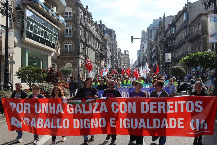Imaxe da concentración de Vigo.. CIG 