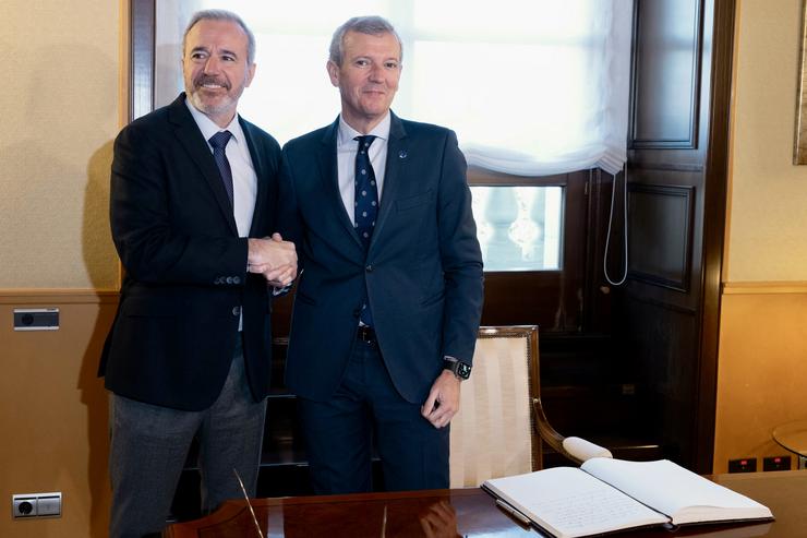 O presidente de Aragón, Jorge Azcón, e o presidente da Xunta de Galicia, Alfonso Rueda / FABIAN SIMON - GOBERNO DE ARAGÓN