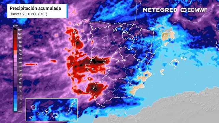 Un río atmosférico, provocado pola sucesión de borrascas, traerá moita chuvia a Galicia / Meteored