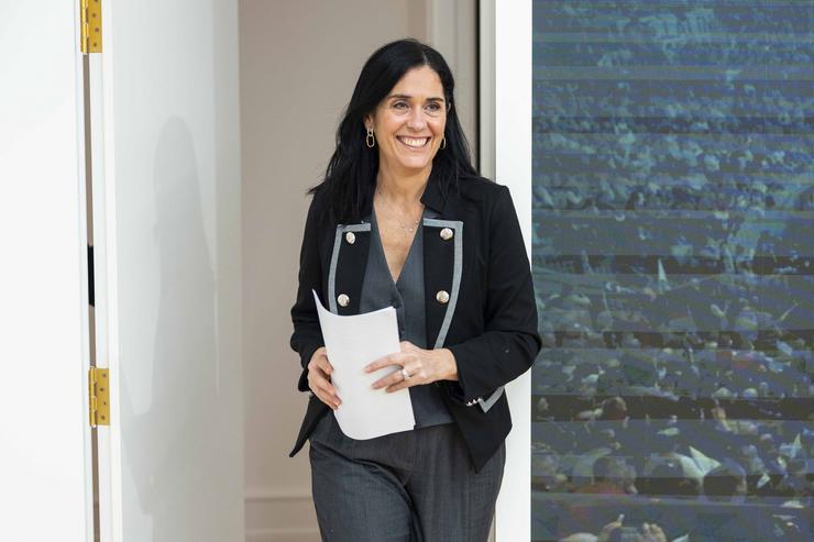 A secretaria xeral do PPdeG, Paula Prado, en rolda de prensa. ÍÑIGO ROLÁN / Europa Press