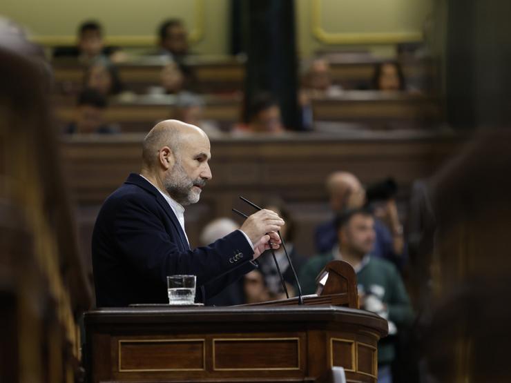 O deputado do BNG no Congreso, Néstor Rego, nunha intervención na cámara baixa / BNG - Arquivo