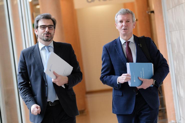 Rueda e Diego Calvo, tras o Consello da Xunta 