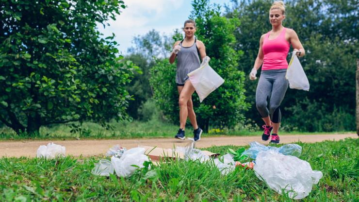Práctica de "Plogging" ou "Corre e colle" / Ecoembes