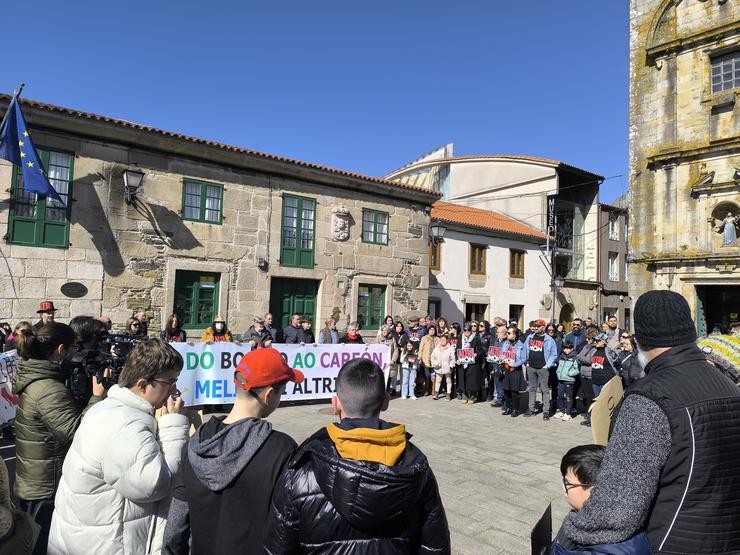 Protesta de Ulloa Viva en Melide contra Altri / remitida