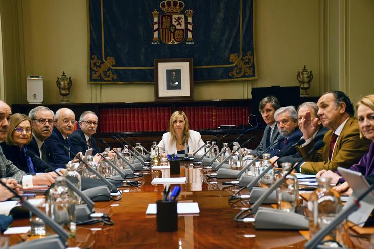  A presidenta do CGPJ, Isabel Perelló(c), durante o pleno extraordinario que celebra o Consello Xeral do Poder Xudicial (CGPJ) / Arquivo