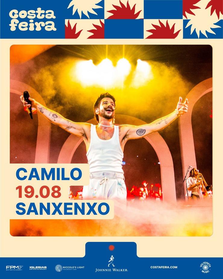 Camilo actuará o 19 de agosto no festival Costa Feira de Sanxenxo / COSTA FEIRA