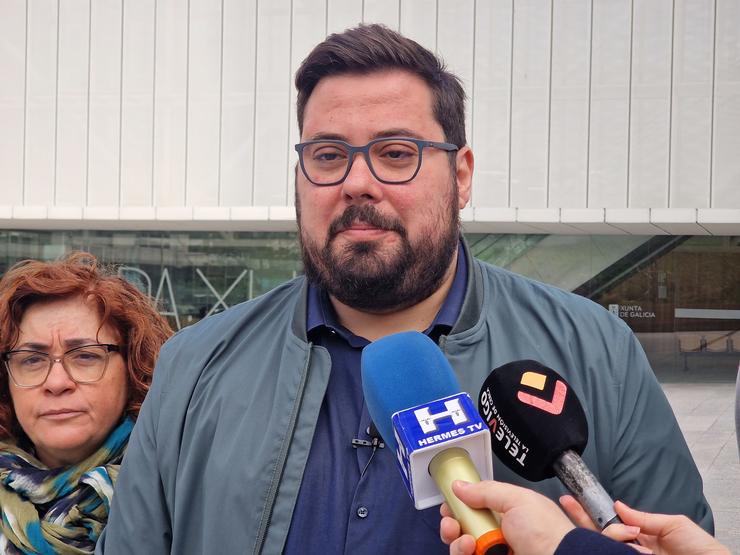 Xabier Pérez Igrexas este xoves ante os xulgados de Vigo.. PEDRO DAVILA-EUROPA PRESS