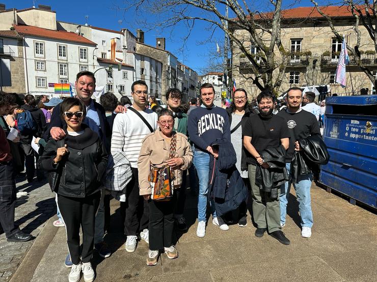 Membros da Executiva do PSdeG e das Xuventudes Socialistas participan en Santiago na mobilización con motivo do Día Internacional da Visibilidade Trans.. PSDEG / Europa Press