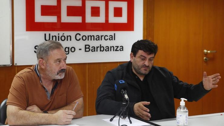 Á esquerda da imaxe, José María González Cibes / CC.OO. - Arquivo
