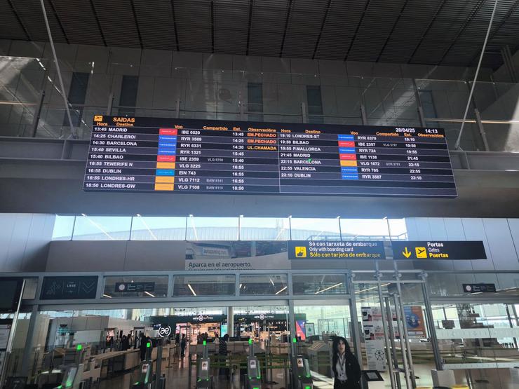 Imaxe do aeroporto de Lavacolla. 
